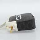 CELINE Triomphe Shoulder Bag Leather Black Gold Auth ka5013A-3