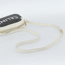 CELINE Triomphe Shoulder Bag Leather Black Gold Auth ka5013A-7