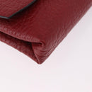 BURBERRY Shoulder Bag Leather Red Gold Auth ka5014A-11