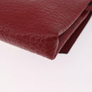 BURBERRY Shoulder Bag Leather Red Gold Auth ka5014A-14