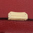BURBERRY Shoulder Bag Leather Red Gold Auth ka5014A-15