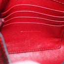BURBERRY Shoulder Bag Leather Red Gold Auth ka5014A-17