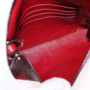 BURBERRY Shoulder Bag Leather Red Gold Auth ka5014A-18