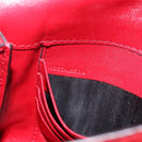 BURBERRY Shoulder Bag Leather Red Gold Auth ka5014A-22