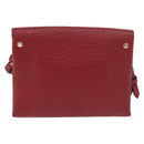 BURBERRY Shoulder Bag Leather Red Gold Auth ka5014A-3
