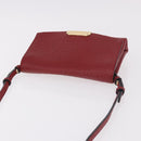 BURBERRY Shoulder Bag Leather Red Gold Auth ka5014A-6