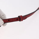 BURBERRY Shoulder Bag Leather Red Gold Auth ka5014A-9