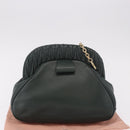 Miu Miu Chain Shoulder Bag Leather Green Gold Auth ka5015M-12