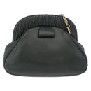Miu Miu Chain Shoulder Bag Leather Green Gold Auth ka5015M-2