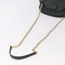 Miu Miu Chain Shoulder Bag Leather Green Gold Auth ka5015M-7