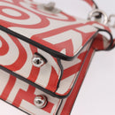 FENDI Mini Peek A Boo Hand Bag Leather 2way White Silver Auth ka5017M-17
