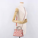 FENDI Mini Peek A Boo Hand Bag Leather 2way White Silver Auth ka5017M-28