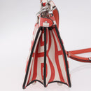 FENDI Mini Peek A Boo Hand Bag Leather 2way White Silver Auth ka5017M-4