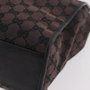 GUCCI GG Canvas Jackie Tote Bag Dark Brown Silver 002 1064 Auth ka5021A-15