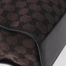 GUCCI GG Canvas Jackie Tote Bag Dark Brown Silver 002 1064 Auth ka5021A-16