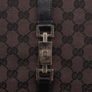 GUCCI GG Canvas Jackie Tote Bag Dark Brown Silver 002 1064 Auth ka5021A-10