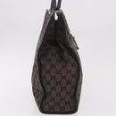 GUCCI GG Canvas Jackie Tote Bag Dark Brown Silver 002 1064 Auth ka5021A-4
