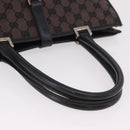GUCCI GG Canvas Jackie Tote Bag Dark Brown Silver 002 1064 Auth ka5021A-7