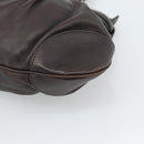 Salvatore Ferragamo Gancini Tote Bag Leather Dark Brown Gold Auth ka5022A-13