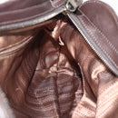 Salvatore Ferragamo Gancini Tote Bag Leather Dark Brown Gold Auth ka5022A-19