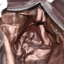 Salvatore Ferragamo Gancini Tote Bag Leather Dark Brown Gold Auth ka5022A-20