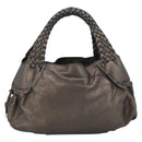 Salvatore Ferragamo Hand Bag Leather Silver Auth ka5023-2