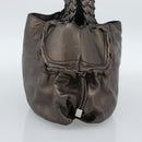Salvatore Ferragamo Hand Bag Leather Silver Auth ka5023-4