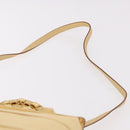 Salvatore Ferragamo Chain Hand Bag Canvas 2way Yellow Gold Auth ka5026-15