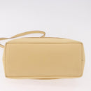 Salvatore Ferragamo Chain Hand Bag Canvas 2way Yellow Gold Auth ka5026-5