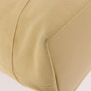 Salvatore Ferragamo Chain Hand Bag Canvas 2way Yellow Gold Auth ka5026-9