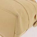 Salvatore Ferragamo Chain Hand Bag Canvas 2way Yellow Gold Auth ka5026-16
