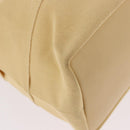 Salvatore Ferragamo Chain Hand Bag Canvas 2way Yellow Gold Auth ka5026-17