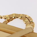 Salvatore Ferragamo Chain Hand Bag Canvas 2way Yellow Gold Auth ka5026-14