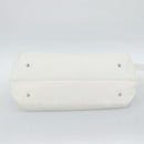 Salvatore Ferragamo Gancini Hand Bag Leather 2way White Gold Auth ka5027-11