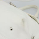 Salvatore Ferragamo Gancini Hand Bag Leather 2way White Gold Auth ka5027-12