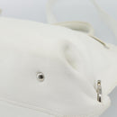 Salvatore Ferragamo Gancini Hand Bag Leather 2way White Gold Auth ka5027-14