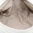 Salvatore Ferragamo Gancini Hand Bag Leather 2way White Gold Auth ka5027-19