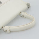 Salvatore Ferragamo Gancini Hand Bag Leather 2way White Gold Auth ka5027-7