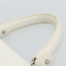 Salvatore Ferragamo Gancini Hand Bag Leather 2way White Gold Auth ka5027-8