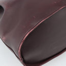 Salvatore Ferragamo Gancini Shoulder Bag Leather Bordeaux Gold Auth ka5032-13