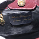 Salvatore Ferragamo Gancini Shoulder Bag Leather Bordeaux Gold Auth ka5032-15
