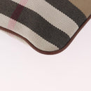BURBERRY Nova Check Shoulder Bag Canvas Beige Gold Auth ka5033A-9