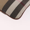 BURBERRY Nova Check Shoulder Bag Canvas Beige Gold Auth ka5033A-14