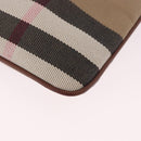 BURBERRY Nova Check Shoulder Bag Canvas Beige Gold Auth ka5033A-15