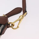 BURBERRY Nova Check Shoulder Bag Canvas Beige Gold Auth ka5033A-10