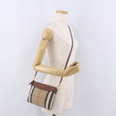 BURBERRY Nova Check Shoulder Bag Canvas Beige Gold Auth ka5033A-23