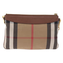 BURBERRY Nova Check Shoulder Bag Canvas Beige Gold Auth ka5033A-2