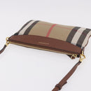 BURBERRY Nova Check Shoulder Bag Canvas Beige Gold Auth ka5033A-6