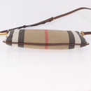 BURBERRY Nova Check Shoulder Bag Canvas Beige Gold Auth ka5033A-5