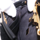 FENDI Micro Peek A Boo Hand Bag Shearing Black Gold Auth ka5035M-23